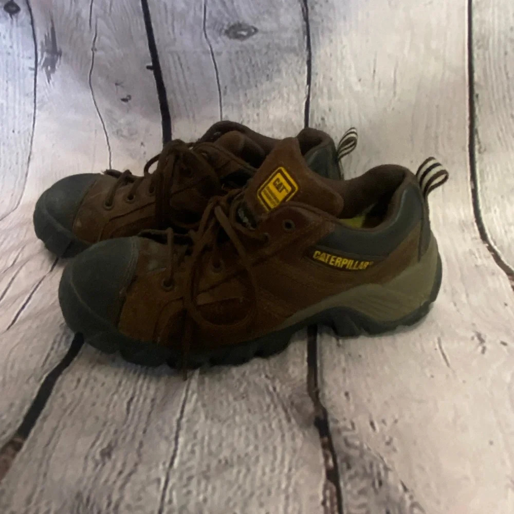 Caterpillar Argon Composite Toe Women’s‎ Brown Work Shoes Size 6.5 Wide Width